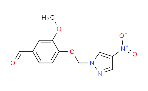 CAS No. 1005634-50-3, 3-Methoxy-4-((4-nitro-1H-pyrazol-1-yl)methoxy)benzaldehyde