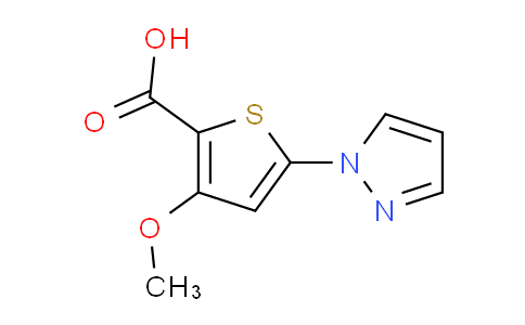 CAS No. 120715-43-7, 3-Methoxy-5-(1H-pyrazol-1-yl)thiophene-2-carboxylic acid