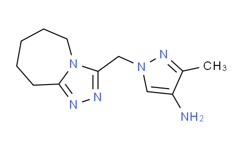 CAS No. 1177286-61-1, 3-Methyl-1-((6,7,8,9-tetrahydro-5H-[1,2,4]triazolo[4,3-a]azepin-3-yl)methyl)-1H-pyrazol-4-amine