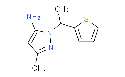 CAS No. 957483-06-6, 3-Methyl-1-(1-(thiophen-2-yl)ethyl)-1H-pyrazol-5-amine