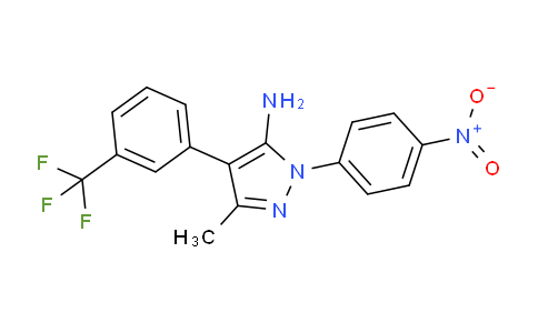 CAS No. 852690-94-9, 3-Methyl-1-(4-nitrophenyl)-4-(3-(trifluoromethyl)phenyl)-1H-pyrazol-5-amine