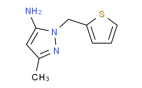 CAS No. 4394-28-9, 3-Methyl-1-(thiophen-2-ylmethyl)-1H-pyrazol-5-amine