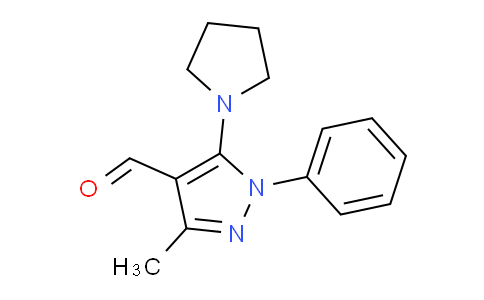 CAS No. 713496-46-9, 3-Methyl-1-phenyl-5-(pyrrolidin-1-yl)-1H-pyrazole-4-carbaldehyde
