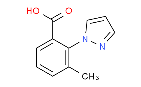 CAS No. 1214622-58-8, 3-Methyl-2-(1H-pyrazol-1-yl)benzoic acid