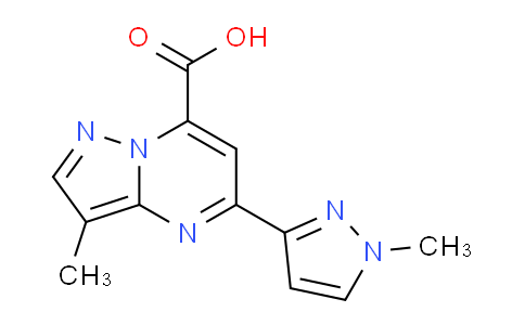 CAS No. 1443279-06-8, 3-Methyl-5-(1-methyl-1H-pyrazol-3-yl)pyrazolo[1,5-a]pyrimidine-7-carboxylic acid