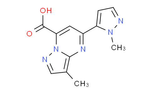 CAS No. 1443279-58-0, 3-Methyl-5-(1-methyl-1H-pyrazol-5-yl)pyrazolo[1,5-a]pyrimidine-7-carboxylic acid