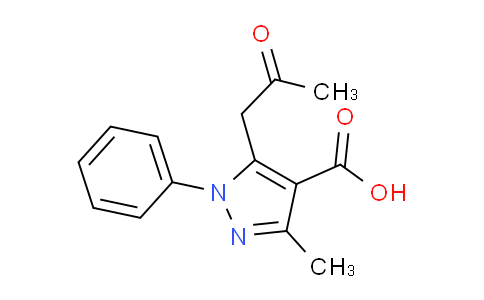 CAS No. 294874-70-7, 3-Methyl-5-(2-oxopropyl)-1-phenyl-1H-pyrazole-4-carboxylic acid