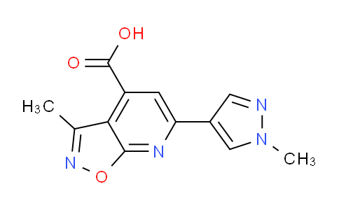 CAS No. 1172711-63-5, 3-Methyl-6-(1-methyl-1H-pyrazol-4-yl)isoxazolo[5,4-b]pyridine-4-carboxylic acid