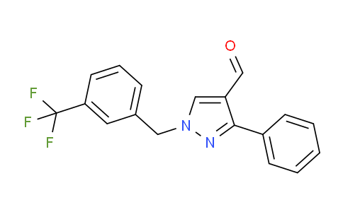 CAS No. 1006472-12-3, 3-Phenyl-1-(3-(trifluoromethyl)benzyl)-1H-pyrazole-4-carbaldehyde