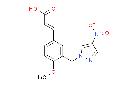 CAS No. 1025153-76-7, 3-{4-Methoxy-3-[(4-nitro-1H-pyrazol-1-yl)methyl]phenyl}acrylic acid