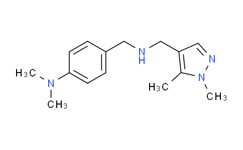 CAS No. 1006959-98-3, 4-((((1,5-Dimethyl-1H-pyrazol-4-yl)methyl)amino)methyl)-N,N-dimethylaniline