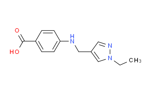 CAS No. 1006963-85-4, 4-(((1-Ethyl-1H-pyrazol-4-yl)methyl)amino)benzoic acid