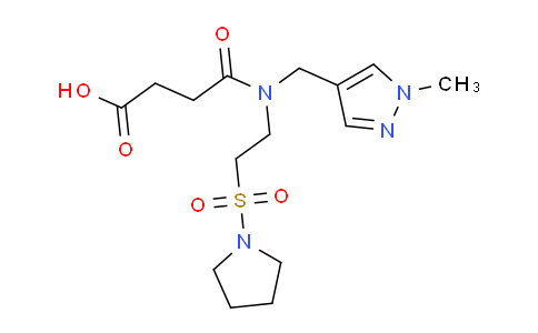 CAS No. 1010866-76-8, 4-(((1-Methyl-1H-pyrazol-4-yl)methyl)(2-(pyrrolidin-1-ylsulfonyl)ethyl)amino)-4-oxobutanoic acid