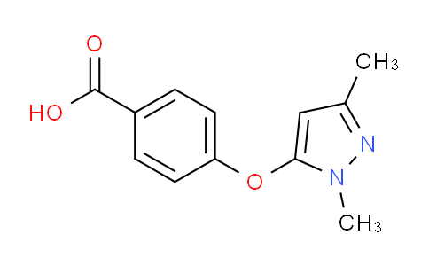 CAS No. 1424857-07-7, 4-((1,3-Dimethyl-1H-pyrazol-5-yl)oxy)benzoic acid