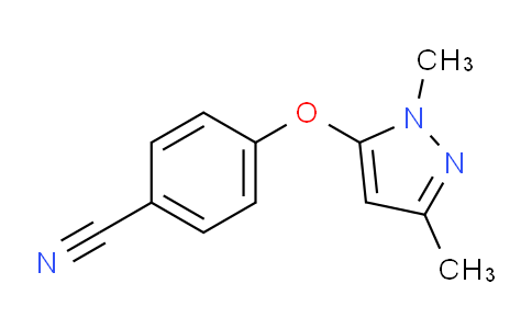 CAS No. 1424857-15-7, 4-((1,3-Dimethyl-1H-pyrazol-5-yl)oxy)benzonitrile