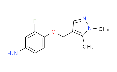 CAS No. 1006961-04-1, 4-((1,5-Dimethyl-1H-pyrazol-4-yl)methoxy)-3-fluoroaniline