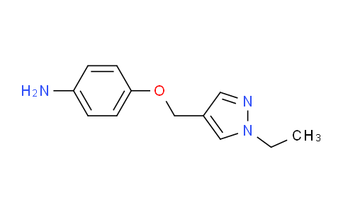 CAS No. 1006467-03-3, 4-((1-Ethyl-1H-pyrazol-4-yl)methoxy)aniline