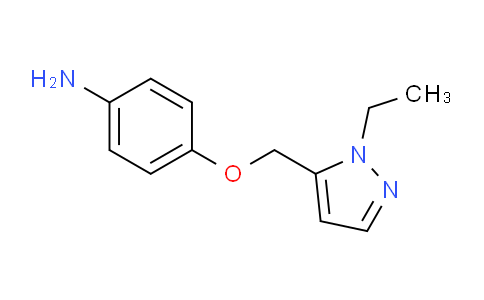 CAS No. 1262865-33-7, 4-((1-Ethyl-1H-pyrazol-5-yl)methoxy)aniline
