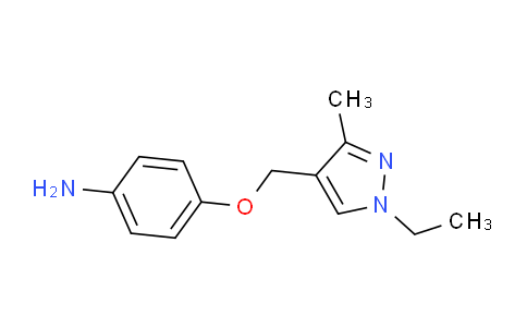 CAS No. 1006958-89-9, 4-((1-Ethyl-3-methyl-1H-pyrazol-4-yl)methoxy)aniline