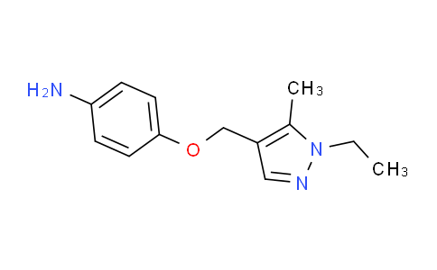 CAS No. 1006323-17-6, 4-((1-Ethyl-5-methyl-1H-pyrazol-4-yl)methoxy)aniline
