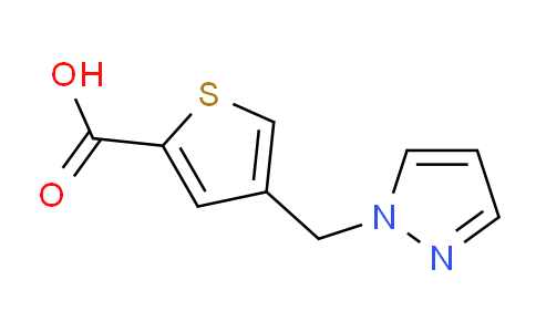 CAS No. 1006334-13-9, 4-((1H-Pyrazol-1-yl)methyl)thiophene-2-carboxylic acid