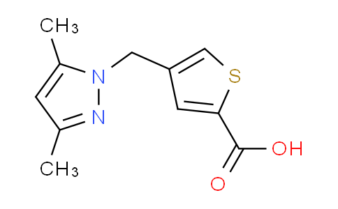 CAS No. 1006485-96-6, 4-((3,5-Dimethyl-1H-pyrazol-1-yl)methyl)thiophene-2-carboxylic acid