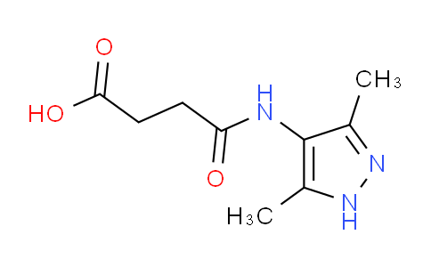 CAS No. 1046443-96-2, 4-((3,5-Dimethyl-1H-pyrazol-4-yl)amino)-4-oxobutanoic acid