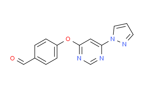 CAS No. 1015846-03-3, 4-((6-(1H-Pyrazol-1-yl)pyrimidin-4-yl)oxy)benzaldehyde
