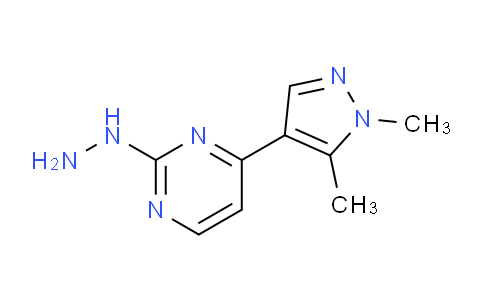 CAS No. 1006341-06-5, 4-(1,5-Dimethyl-1H-pyrazol-4-yl)-2-hydrazinylpyrimidine