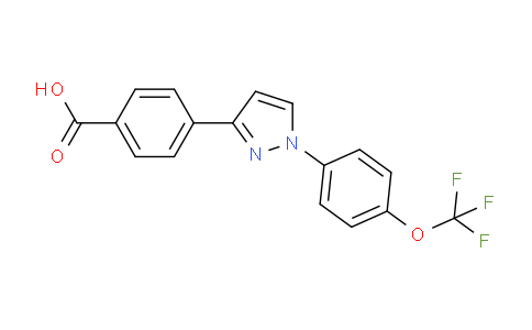 CAS No. 885015-52-1, 4-(1-(4-(Trifluoromethoxy)phenyl)-1H-pyrazol-3-yl)benzoic acid