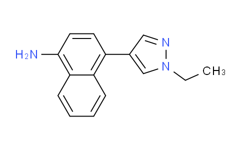 CAS No. 1394023-22-3, 4-(1-Ethyl-1H-pyrazol-4-yl)naphthalen-1-amine