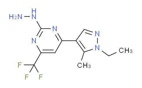 CAS No. 1006320-20-2, 4-(1-Ethyl-5-methyl-1H-pyrazol-4-yl)-2-hydrazinyl-6-(trifluoromethyl)pyrimidine