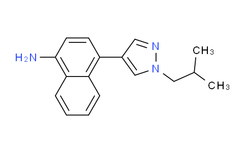 CAS No. 1394023-82-5, 4-(1-Isobutyl-1H-pyrazol-4-yl)naphthalen-1-amine
