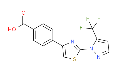 CAS No. 1227954-76-8, 4-(2-(5-(Trifluoromethyl)-1H-pyrazol-1-yl)thiazol-4-yl)benzoic acid