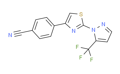 CAS No. 1227954-96-2, 4-(2-(5-(Trifluoromethyl)-1H-pyrazol-1-yl)thiazol-4-yl)benzonitrile