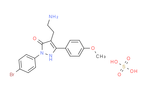 CAS No. 1177332-03-4, 4-(2-Aminoethyl)-2-(4-bromophenyl)-5-(4-methoxyphenyl)-1H-pyrazol-3(2H)-one sulfate