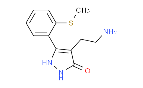 CAS No. 910443-40-2, 4-(2-Aminoethyl)-5-(2-(methylthio)phenyl)-1H-pyrazol-3(2H)-one