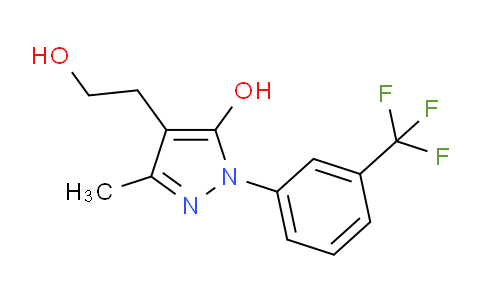 CAS No. 1239747-18-2, 4-(2-Hydroxyethyl)-3-methyl-1-(3-(trifluoromethyl)phenyl)-1H-pyrazol-5-ol