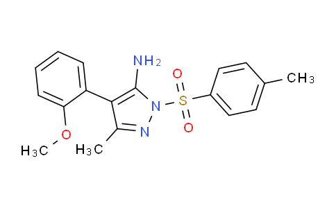 CAS No. 895013-43-1, 4-(2-Methoxyphenyl)-3-methyl-1-tosyl-1H-pyrazol-5-amine