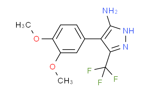 CAS No. 384811-13-6, 4-(3,4-Dimethoxyphenyl)-3-(trifluoromethyl)-1H-pyrazol-5-amine