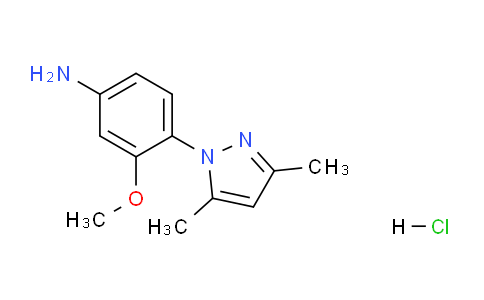 CAS No. 1185293-65-5, 4-(3,5-Dimethyl-1H-pyrazol-1-yl)-3-methoxyaniline hydrochloride