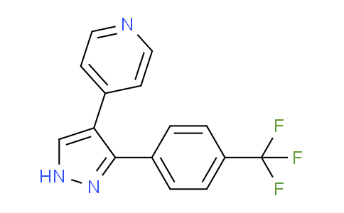 CAS No. 396129-66-1, 4-(3-(4-(Trifluoromethyl)phenyl)-1H-pyrazol-4-yl)pyridine