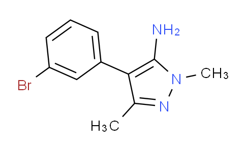 CAS No. 1156165-95-5, 4-(3-Bromophenyl)-2,5-dimethylpyrazol-3-amine