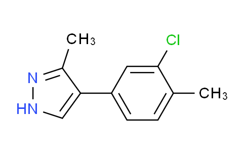 CAS No. 1956380-90-7, 4-(3-Chloro-4-methylphenyl)-3-methyl-1H-pyrazole