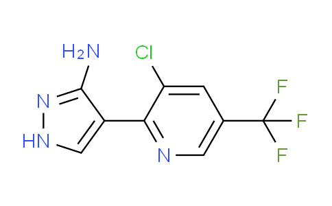 CAS No. 1242267-93-1, 4-(3-Chloro-5-(trifluoromethyl)pyridin-2-yl)-1H-pyrazol-3-amine