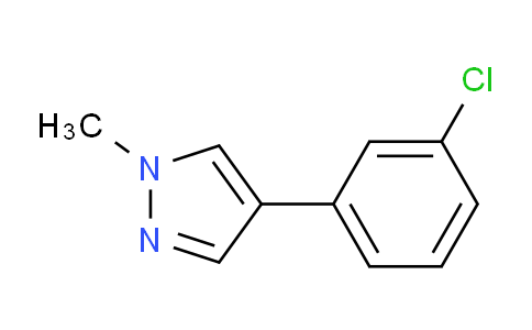 CAS No. 1266991-19-8, 4-(3-Chlorophenyl)-1-methyl-1H-pyrazole