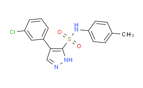 CAS No. 1239479-86-7, 4-(3-Chlorophenyl)-N-(p-tolyl)-1H-pyrazole-5-sulfonamide