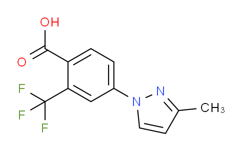 CAS No. 220462-01-1, 4-(3-Methyl-1H-pyrazol-1-yl)-2-(trifluoromethyl)benzoic acid
