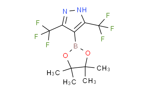 CAS No. 1204334-20-2, 4-(4,4,5,5-Tetramethyl-1,3,2-dioxaborolan-2-yl)-3,5-bis(trifluoromethyl)-1H-pyrazole