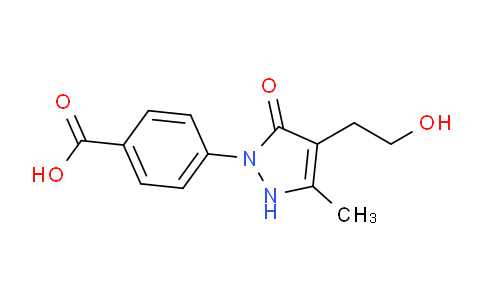 CAS No. 861210-30-2, 4-(4-(2-Hydroxyethyl)-3-methyl-5-oxo-2,5-dihydro-1H-pyrazol-1-yl)benzoic acid